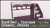 Happy Beds Domino Grey Wooden and Metal Kids Bunk Bed with Storage Shelves